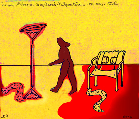 sara in the living room