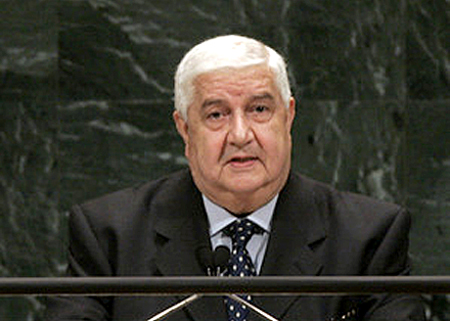 Foreign Syrian Minister Walid al-Moualem