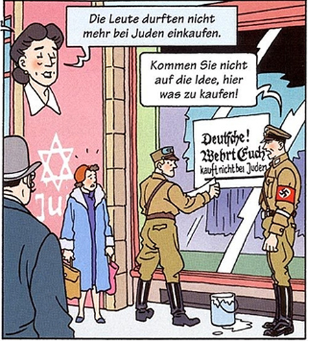 1933 - Nazis stage boycott of Jewish shops and businesses
