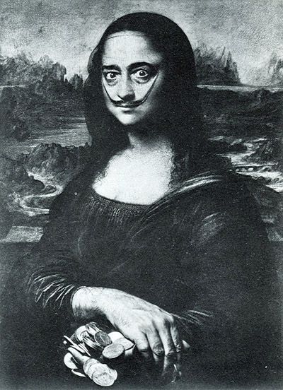 S. Dali as the Mona Lisa