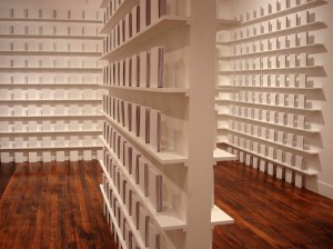 jacir3128 Thousand books with a bullet hole.