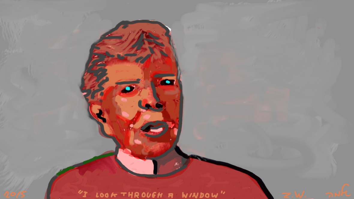 I look through a window