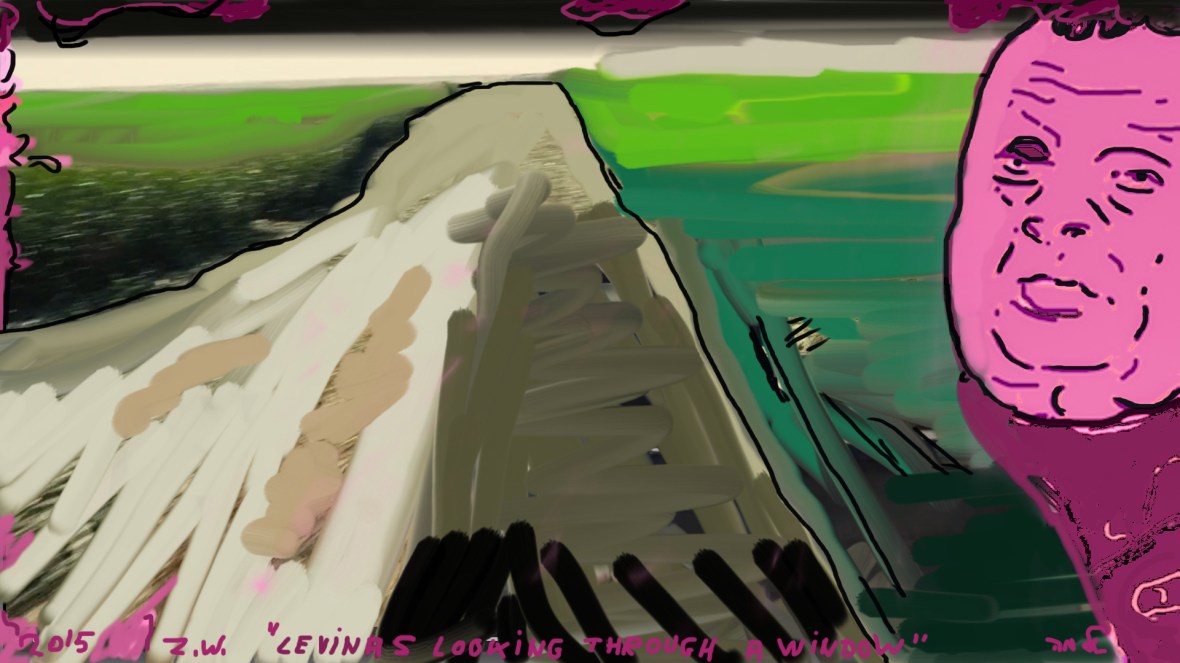 Levinas looking through a window